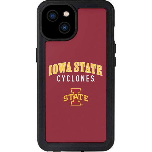 Iowa State University Collegiate Text iPhone 15 Plus Waterproof Case
